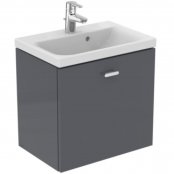 Ideal Standard Concept Space 550mm Gloss Grey Wall Mounted 1 Drawer Basin Unit