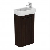 Ideal Standard i.life S Floorstanding 41cm 1 Door Coffee Oak Guest Washbasin Unit