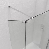 Kudos Ultimate 2 300mm Fold Away Deflector Panel (8mm Glass, Chrome Frame)