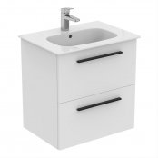 Ideal Standard i.life A Wall Hung 60cm 2 Drawer Matt White Vanity Unit