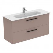 Ideal Standard i.life A Wall Hung 120cm 2 Drawer Matt Greige Vanity Unit