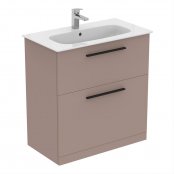 Ideal Standard i.life A Floorstanding 80cm 2 Drawer Matt Greige Vanity Unit