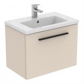 Ideal Standard i.life S Compact Wall Hung 60cm 1 Drawer Matt Sandy Beige Vanity Unit