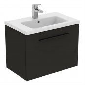 Ideal Standard i.life S Compact Wall Hung 60cm 1 Drawer Matt Carbon Grey Vanity Unit