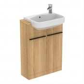 Ideal Standard i.life S 60cm Compact Semi-Countertop Natural Oak Washbasin Unit