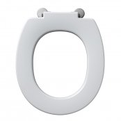 Armitage shanks Contour 21 Toilet seat only top fixing hinges and retaining buffers - White - Stock Clearance