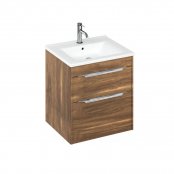 Britton Shoreditch 550mm Caramel Double Drawer Wall Hung Vanity Unit and Basin