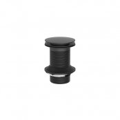 Britton Hoxton Unslotted Click Clack Matt Black Basin Waste