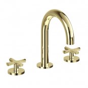 Burlington Riviera Gold 3-Hole Deck Mounted Basin Mixer