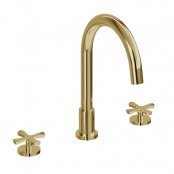 Burlington Riviera Gold 3-Hole Deck Mounted Bath Filler