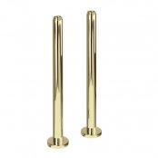 Burlington Riviera Art Deco Gold Stand Pipes for Freestanding Bath Taps