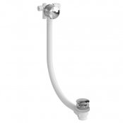 Burlington Riviera Chrome Extended Overflow Bath Filler with Click Clack Waste