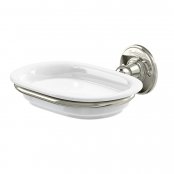 Burlington Bathrooms Nickel/White Soap Dish