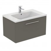 Ideal Standard i.life B Wall Hung 80cm 1 Drawer Matt Quartz Grey Vanity Unit