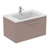 Ideal Standard i.life B Wall Hung 80cm 1 Drawer Matt Greige Vanity Unit