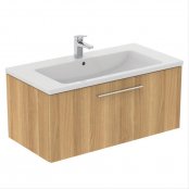 Ideal Standard i.life B Wall Hung 100cm 1 Drawer Natural Oak Vanity Unit