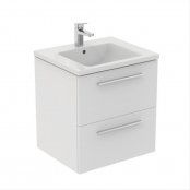 Ideal Standard i.life B Wall Hung 60cm 2 Drawer Matt White Vanity Unit