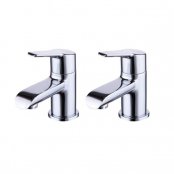 Essential Napo Bath Pillar Taps (Pair), Chrome