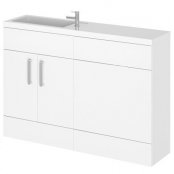 Essential Nevada I-Shaped Unit With Basin, White