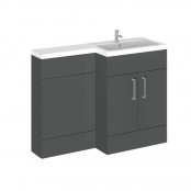 Essential Nevada Right Hand L-Shaped Unit With Basin, Grey