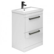 Essential Nevada 600mm Unit With Basin & 2 Drawers, White
