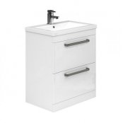 Essential Nevada 800mm Unit With Basin & 2 Drawers, White