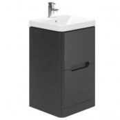Essential Colorado 500mm Freestanding Unit with Basin & 2 Drawers, Graphite Grey