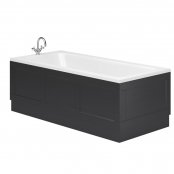 Essential Maine 1700mm L Shaped Front Bath Panel, Graphite Grey