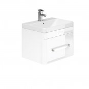 Essential Vermont 600mm Wall Hung Unit with Basin & Drawer, White