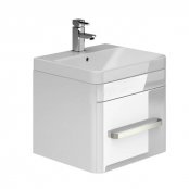 Essential Vermont 800mm Wall Hung Unit with Basin & Drawer, White