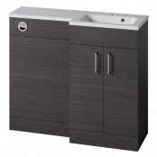 Essential Montana Right Hand 1200mm L-Shaped Unit with Basin, Urban Grey