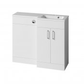 Essential Montana Right Hand 1000mm L-Shaped Unit with Basin, White
