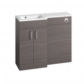 Essential Montana Left Hand 1100mm L-Shaped Unit with Basin, Urban Grey