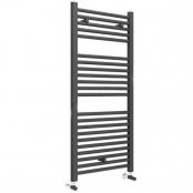 Essential Straight Matt Black 1110 x 600mm Towel Warmer