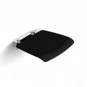 Essential Luxury Wall Mounted Shower Seat Tip Up Black