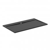 Ideal Standard i.life Ultra Flat S 1400 x 800mm Rectangular Shower Tray with Waste - Jet Black