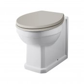 Harrogate Back to Wall Toilet & Dovetail Grey Soft Close Seat