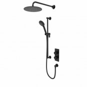 Tavistock Quantum Dual Function Shower System with Riser Kit & Overhead Shower - Black