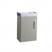 Tavistock Compass 450mm Wall Mounted Cloakroom Unit and Basin - Gloss Light Grey