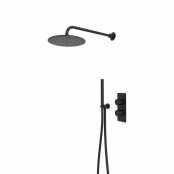 Tavistock Quantum Dual Function Shower System with Handset & Overhead Shower - Black