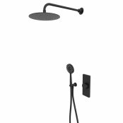 Tavistock Axiom Dual Function Shower System with Handset & Overhead Shower - Black