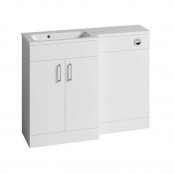 Tavistock Nexus Gloss White 1100mm Back to Wall Basin Unit - Left Hand