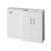 Tavistock Nexus Gloss White 1100mm Back to Wall Basin Unit - Right Hand