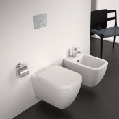 Ideal Standard i.life B Wall Hung Toilet + Concealed WC Cistern with Wall Hung Frame & Chrome Flushplate