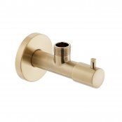 Vado Individual Angle Valve - Brushed Gold 1/2" X 1/2"