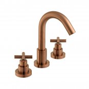 Vado Individual Elements Deck-Mounted Bath Filler Tap with Cross Handles - Brushed Bronze