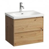 Laufen Lani Wild Oak 650mm 2 Drawer Vanity Unit