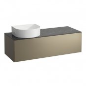 Laufen Sonar 1200mm Titanium & Nero Marquina Drawer Element with Left Cutout