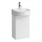 Laufen Sonar 400mm Matt White 1 Door Vanity Unit - Right Hand