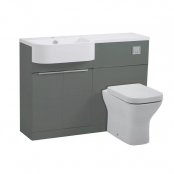 Tavistock Match 1200mm Viridian Green Unit and Basin - Left Hand